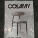 COLAMY Upholstered Dining Chairs Set of 2, Fabric Kitchen Chairs with Padded Seat & Back, Solid Wood Legs, Modern Simple Dining Room Chairs for Kitchen, Dining Room, Living Room, Blue