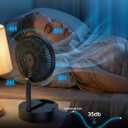 Portable Standing Oscillating Rechargeable Fan - 8" 8000mah Battery Operated USB Fans for Bedroom Quiet Remote Folding Pedestal Floor Ventilador Foldable Table Desk Room Office Camping Cruise Travel