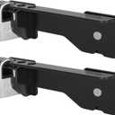 Kryonix 7.5" Flip Gate Latch Lock with 3 Hole, Heavy Duty Carbon Steel Door Latch for Outdoor Wooden Fence, 180Adjustable Double Gate Latch for Sliding Swing Open Gate,Barn Door (2PCS-Upgraded)