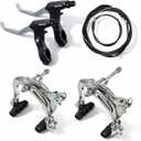 CYSKY Bike Brakes Set, Front and Rear C-Type Brakes Calipers, Include Inner and Outer Cables and Bike Brake Levers Kit for MTB Road Bicycle