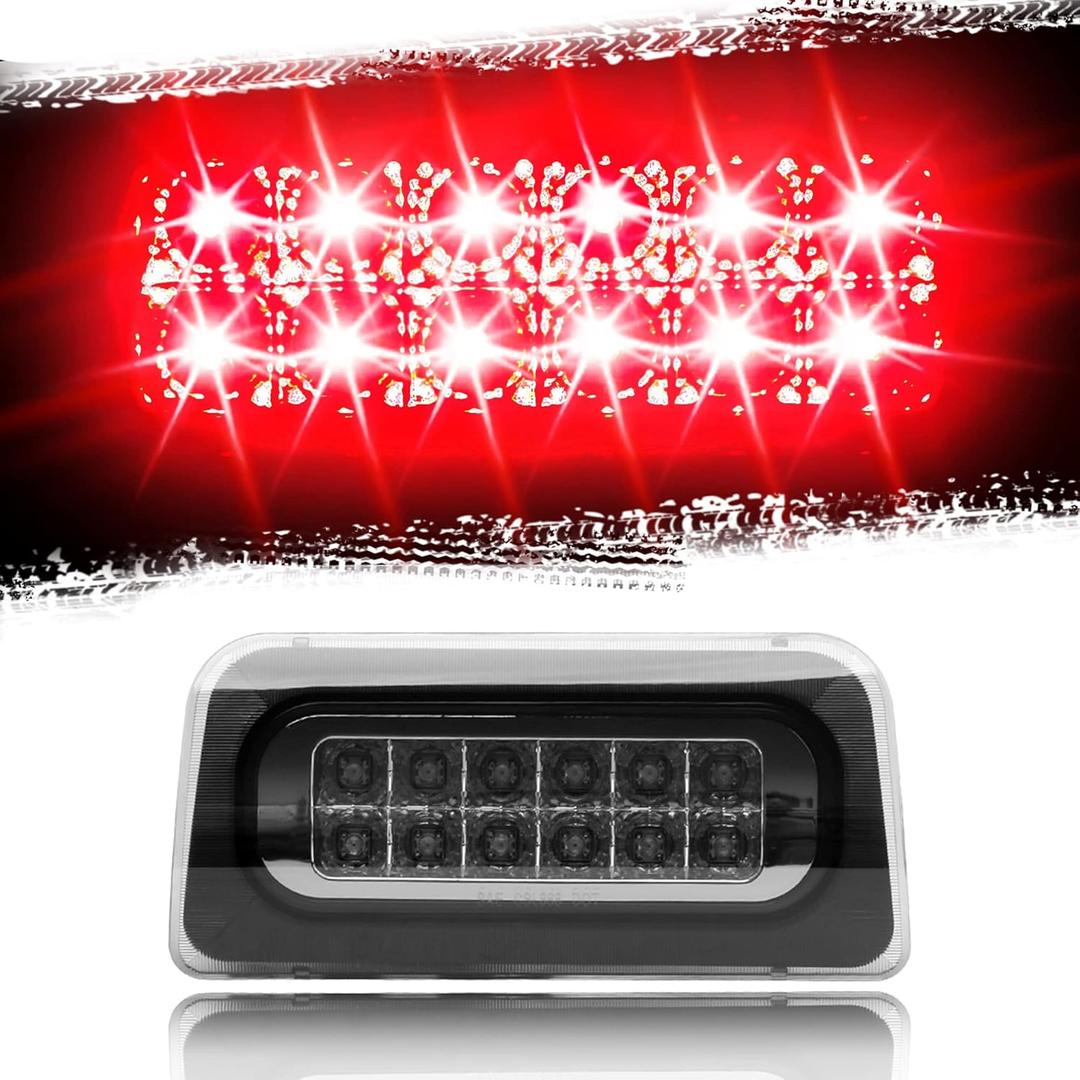 BASIKER 3rd Third Brake Light Tail Lights fit for 1994-2004 Chevy s10 S-10 GMC Sonoma Regular Cab or Crew Cab (Red light)
