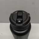 FLASK Camping & Hiking Hydration Flask with Straw, Wide Mouth Insulated Stainless Steel Sports Water Bottle - 40 oz Midnight Black