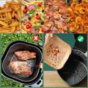 200PCS Air Fryer Liners Disposable for Ninja Crispi Pro 6-in-1 Glass Air Fryer 6QT AS101CY | AS101DG | AS101LG, Parchment Paper for Instant Pot, COSORI, Chefman 6 qt Airfryer,Ninja Crispi Accessories