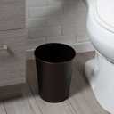 Bath Bliss 5 Liter Small Wastebasket | Round Open Top | Trash Can | Bathroom | Bedroom | Kitchen | Office | Dorm | Disposal Waste Bin | Garbage | Oil Rubbed Bronze