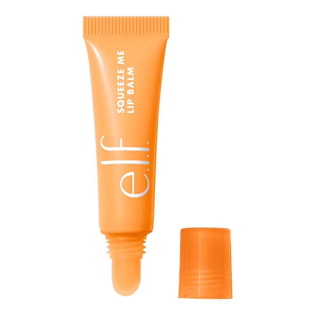 e.l.f. Squeeze Me Lip Balm, Moisturizing Lip Balm For A Sheer Tint Of Color, Infused With Hyaluronic Acid, Vegan & Cruelty-free, Peach (Pack of 1)