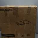 SONGMICS Trash Can, 2 x 8 Gallon (2 x 30 L) Garbage Can for Kitchen, with 15 Trash Bags, 2 Compartments, Plastic Inner Buckets and Hinged Lids, Airtight, Silver and Black ULTB60NL