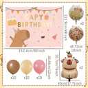 Capybara Birthday Party Balloons Backdrop Decorations Includes Capybara Birthday Cake Balloon Party Favors Capybara Theme Party Supplies Decor