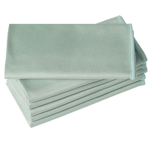 20Pack Microfiber Glass Cleaning Cloth, 16 Inch X 16 Inch, Lint Free Quickly Clean Window, Glasses, Windshields, Mirrors, and Stainless Steel, Green