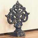 Art Nouveau Door Stopper Wedge for Bottom of Door, Decorative Cast Iron Floor Door Stop, Antique Bronze