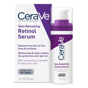 CeraVe Anti Aging Retinol Serum For Face, Encapsulated Retinol With Hyaluronic Acid, Niacinamide & Ceramides, Smooths Wrinkles & Fine Lines, Gentle Skin Brightening Serum, Fragrance Free, 1 Oz