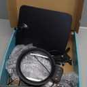 10X 30X Large Magnifying Glass with Light and Stand, 5-inch Lighted Magnifier, 72 LED 3 Color Modes Stepless Dimmable, Hands-Free Magnifying Glass Desk Lamp for Reading Craft Hobby Close Work Black