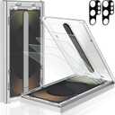 MOHAVE 4 Pack Screen Protector for SAMSUNG Galaxy S25 Ultra 6.9" with 2 Pack Camera Lens Protector [Auto Alignment/Dust Removal] HD Clear Tempered Glass [Military Grade Shatterproof] 100% Ultrasonic Fingerprint ID Unlock