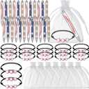 24 Sets Baseball Party Favors Softball Gifts Bags Favors Each Include Ball Theme Ballpoint Pens, Bracelets with Organza Bags for Baseball Season Events Team Party Players Kids Theme Birthday