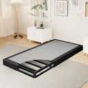 Twin Size 5 Inch Box Spring - Heavy Duty Metal Mattress Foundation (2500lbs Capacity), Noise-Free, Easy Assembly with Removable Fabric Cover