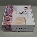 VILUXY Bohemia Wood Beaded Flush Mount Ceiling Light Antique Rustic Mini Chandelier White Finishing for Bedroom,Nursery Room, Girl Room, Hallway, Entryway, Passway, Dining Room, 3-Light UL Listed