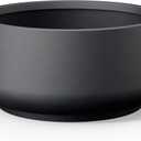 Kante 16.1" Dia Round Curvy Concrete Planter, Large Plant Pots with Drainage Hole and Rubber Plug for Indoor Outdoor Plants, Flower Pot for Home Garden Patio Porch, Black
