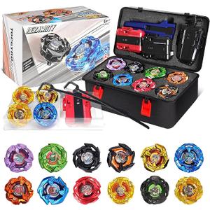 Gyro X Battling Blade Set, 12 Spinning Tops, 3 Launchers and 1 Grip with Storage Box, Kids Toys Birthday Gift Ideal for 6+ Years Old Boys