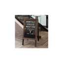 Excello Global Products Large Wooden A-Frame Sign 36x20 Felt Letter Board with Changeable Letters & Enclosure-Freestanding Rustic Vintage Message Felt Board-Double Sided Display-Standing Sidewalk Sign