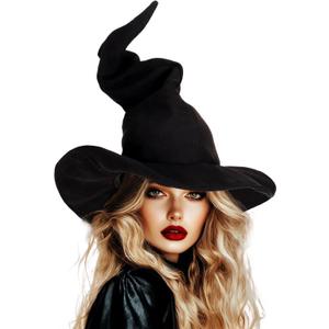 Ibeauti Wizard Hat for Adult Halloween Costume Witch Hat Cosplay Accessory (Black)