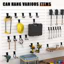 18PCS Black Slatwall Hooks, Garage Slatwall Accessories, Multi Size Slat Wall Accessory, Utility Hooks for Slatwall