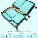 4 x Bagail Ultralight Compression Cubes 7 Set - 3 Packing Cubes, 3 Organizers, and 1 Shoe Bag (Teal)