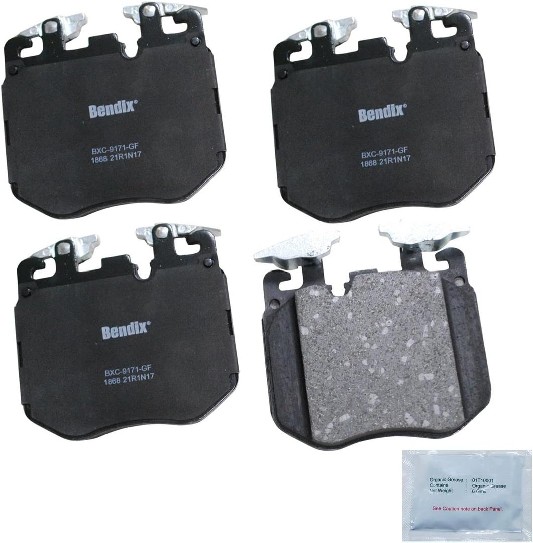 Bendix Priority1 CFC1868 Ceramic Front Brake Pads for Select Models BMW 540i,740e 740i,750i,840i,Gran Coupe,xDrive Alpina B7,B8 XB7,i4,M240i,M340i,M440i,M550i M760i M850i X5,X6,X7