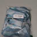 NAPEARL Teal Waterfall Valance Curtain Organza Sheer Window Toppers Valances, Decorative Elegant Beaded Tassel Trim Rod Pocket Sheer Swag Window Treatment for Bathroom, Kitchen, Bedroom (40"W x 17"L (Pack of 1))