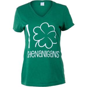 Women's Holiday Costume Tee Shirt Tops, Halloween Christmas Pirate Ladies T-Shirt (Green, M)