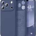 Vooii Magnetic for iPhone 17 Pro Case, Compatible with Magsafe (Premium Liquid Silicone) (Integrated Camera Control Button) Full Body Protective Anti-Scratch Microfiber Lining 6.3", Navy Blue