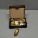 QOGRISUN 5-Pack Solid Brass Cabinet Bin Pulls,Gold Cup Drawer Dresser Handles,3-Inch Hole Center, 3-3/5-Inch Overall Length,Kitchen Cupboard Konbs Hardware, Brushed Brass Finish