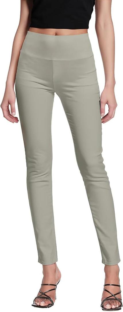 Hybrid & Company Super Comfy Stretch with Full Elastic Waist Pull On Millennium Twill Pant KP44972 Stone S