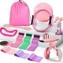 Pilates Kit for Women,17PCS Home Pilate Equipment Essentials, 12.6" Pilates Ring Ball Set with Resistance Bands, Ankle Weights, Sliders,Thigh Trainer, Yoga Strap,Socks Accessories for Home Workout