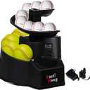 Furlihong 6902BHA Rechargeable Baseball/Softball Toss Machine with Extendable Ball Stacker, Height Adjustable, Use Regulation Baseballs, Softballs or Dimpled Balls, for Hitting Batting Practice, Medium