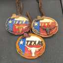 Lariat Skull Hat Ornaments Set of 3 Rustic & Western Christmas Tree Ornaments