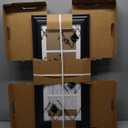 Craig Frames 9x22 Black Collage Frame, 4-5x7 Openings, White Mat, Wall Display