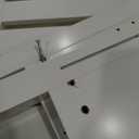 ChooChoo Farmhouse Coffee Bar Cabinet, Buffet Cabinet with Storage, Sideboard Buffet with Glass Door, Console Table for Kitchen, Hallway, Entrance, White. Incomplete