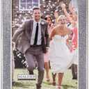 Malden International Designs 4x6 Silver Glitter Metal Picture Frame