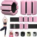 Pilates Wrist Ankle Weights for Women, Wearable Strong Arm & Leg Weights Set of 2(2.2 Lbs Each), Adjustable Ankle Weights for Walking, Yoga, Dance, Barre, Gym