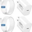 40W USB C Fast Phone Charger, iPhone USB C Type C Charges with 10 FT USB C Cable Fast Charging Cord for iPhone 17 Pro Max/17 Pro/Air/17/16/16Pro/16ProMax/Plus/15/S24/S25