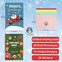 Christmas Cards With Envelopes & Matching Stickers, 20 Pack, 10 Personalized Designs, 4" X 6", Funny Boxed Christmas Greeting Cards,Happy Holiday Xmas Card (colorful)