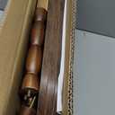 MaxSmeo Small Narrow Side Table, 3-Tier Narrow End Table with Storage, Skinny Side Table Nightstand for Small Space, Bedrooms, Living Room (Rustic Brown)