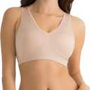 Fruit of the Loom Women's Seamless Pullover Bra with Built-in Cups (3X, In the Buff)