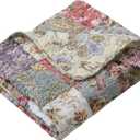 Greenland Home Blooming Prairie Quilted Patchwork Throw
