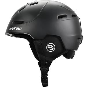 DKONI Ski Helmet for Adults Snowboard Helmet Men Women Youth Certified Snow Sports Helmet for Skiing Snowboarding (Large: 22.5 -24.5 inch (58-62cm), Black)