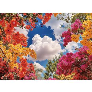 1000-Piece Puzzle for Adults - Relaxing Nature Jigsaw for Adults, Blooming Tree Canopy with Blue Sky Scene, Fun and Challenging Jigsaw Puzzles, 26.65 x 19.25 in