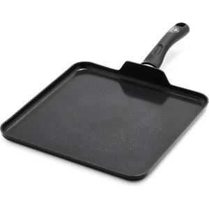 GreenLife Soft Grip Diamond Healthy Ceramic Nonstick 11" Griddle Pan, PFAS-Free, Dishwasher Safe, Black