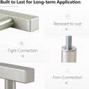 10 Pack Brushed Nickel Cabinet Pulls 5 Inch Square, Kitchen Hardware for Cabinets, Stainless Steel Cabinet Pulls for Kitchen Drawer, Cabinet Handles 3 Inch Hole Center