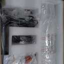 AMZASA Farmhouse Chandelier, Matte Black with White Fabric Shade, Farmhouse Linear Island Lighting Fixture for Kitchen, Dining Room (5-Light Matte Black with Fabric Shades)