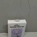 WHATOOK Small Desk Fan Personal Fans: 5000mah 25 Hours Battery Office Quiet Mini Desktop Fan Portable Rechargeable Travel Essentials (Purple, 2000)