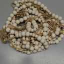 Wall Hanging Photo Display with Wooden Beads Garland 4 Feet Boho Collage Picture Frame DIY Picture Photo Frame Set with 9 Wood Clips for Rustic Country Home, Office Nursery Room Decoration(4 Pieces)